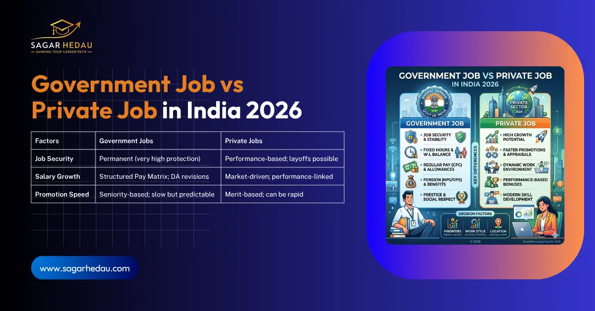 Government job vs Private job in 2026 in India